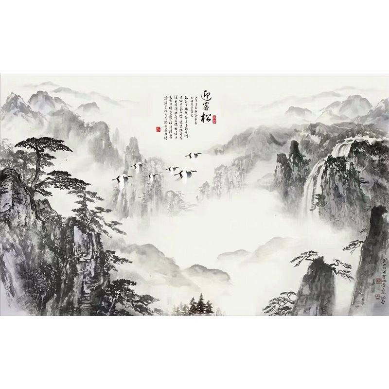 Tranh dán tường thủy mặc