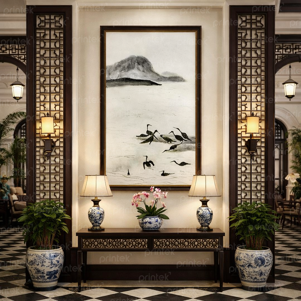 Tranh thủy mặc phong cách indochine - ADB102