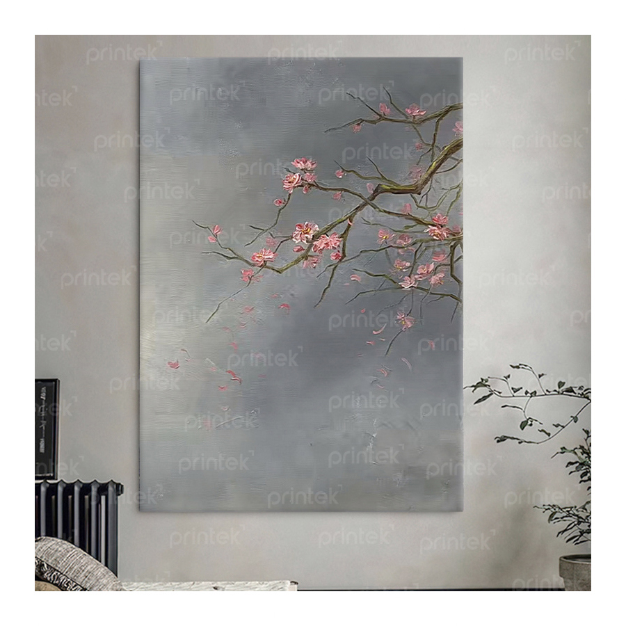Tranh hoa đào, đã có khung - 01CN01H