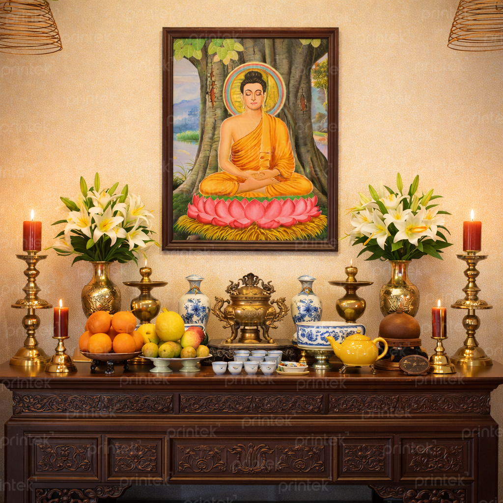 Tranh Phật treo phòng thờ - ADB12