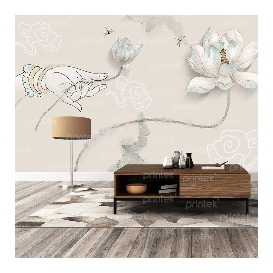 Tranh dán tường hoa sen - HS2951