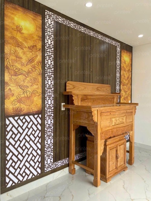 Tranh dán tường phòng thờ