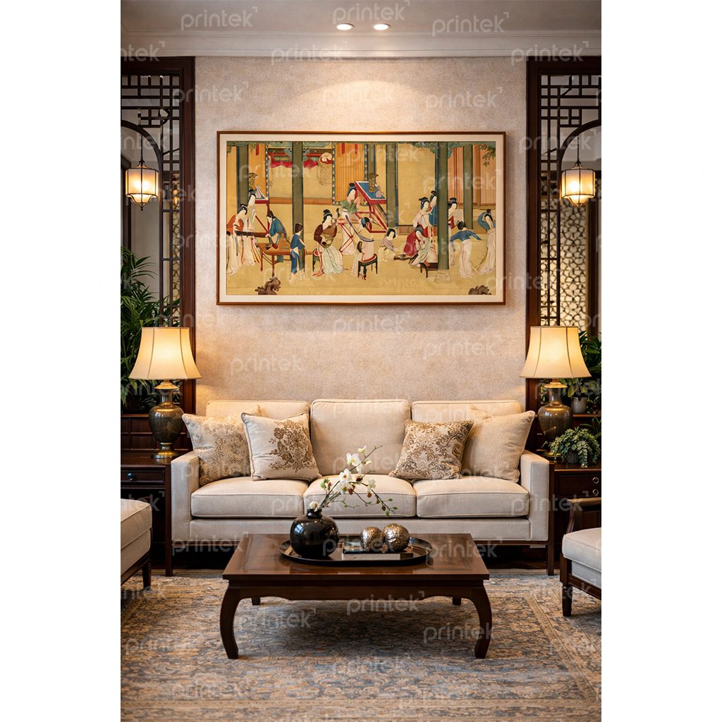 Tranh cổ Trung Hoa phong cách indochine - DT1640