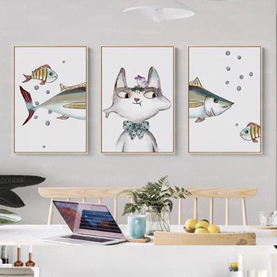 Bộ 3 tranh hoạt hình treo phòng cho bé - MS6376