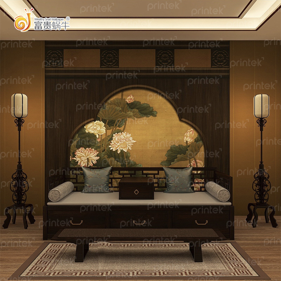 Tranh hoa sen 3d dán tường - TB332458233