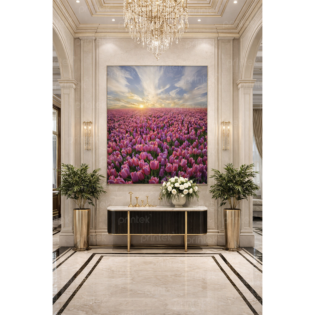 Tranh phong cảnh cánh đồng hoa tulip - PC6651