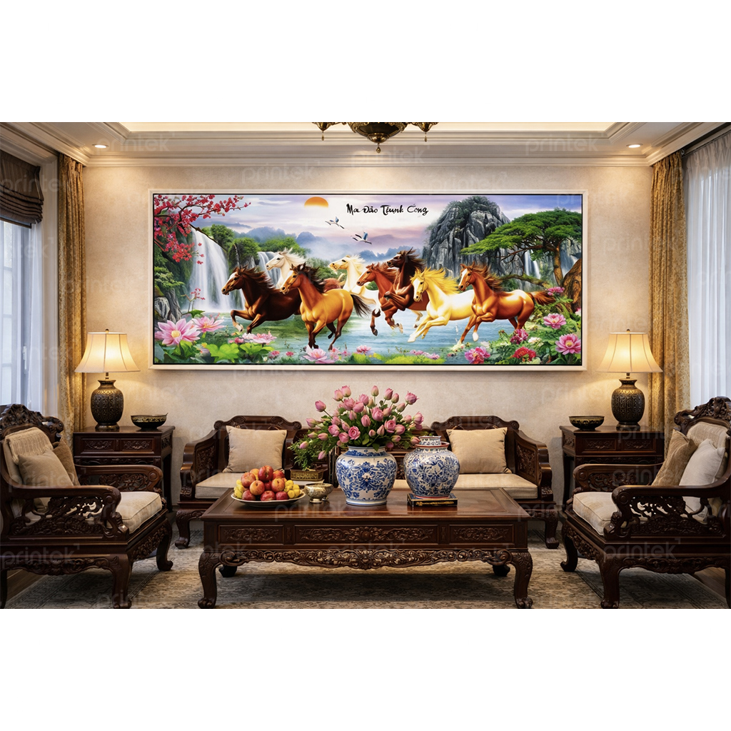 Tranh Mã đáo thành công, đã có khung – MD1702