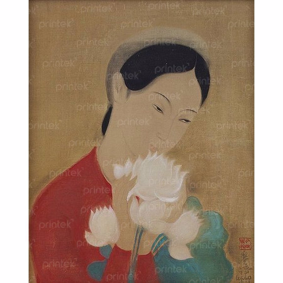 Tranh canvas phong cách indochine, đã có khung – DC-IND-10
