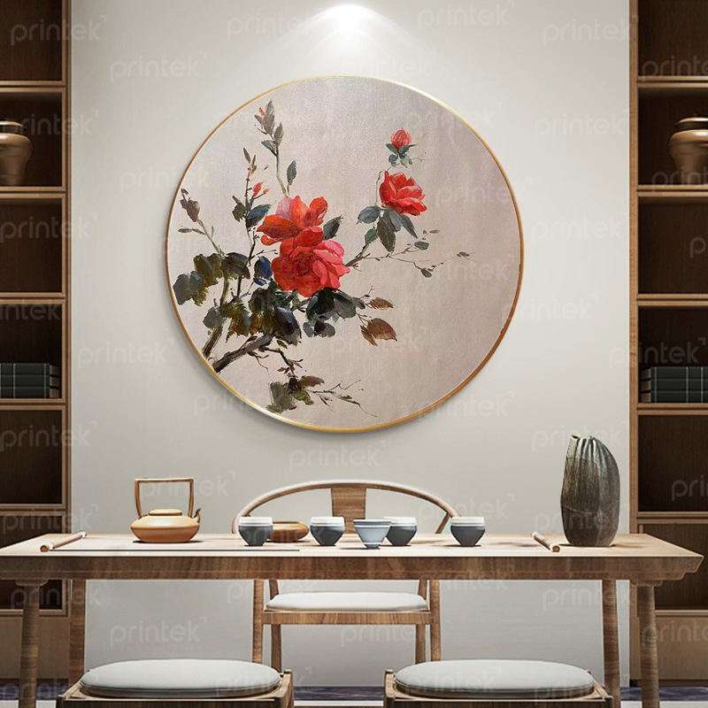Tranh tròn trang trí phòng trà đạo, phòng khách, phòng thiền, phòng làm việc - TT0132