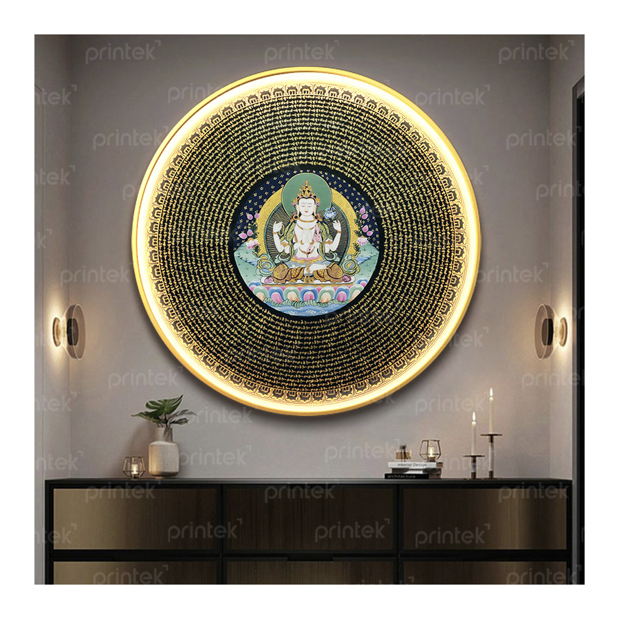 Tranh Mandala tráng gương có đèn led - LED1026