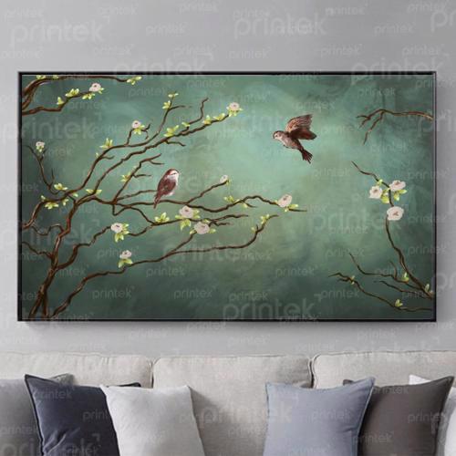 Tranh dán tường phòng khách indochine, in tranh dán tường theo yêu cầu – MS027