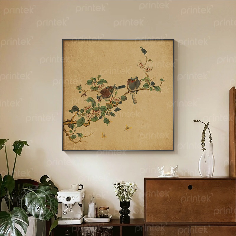 Tranh canvas hoa và chim - HC7531