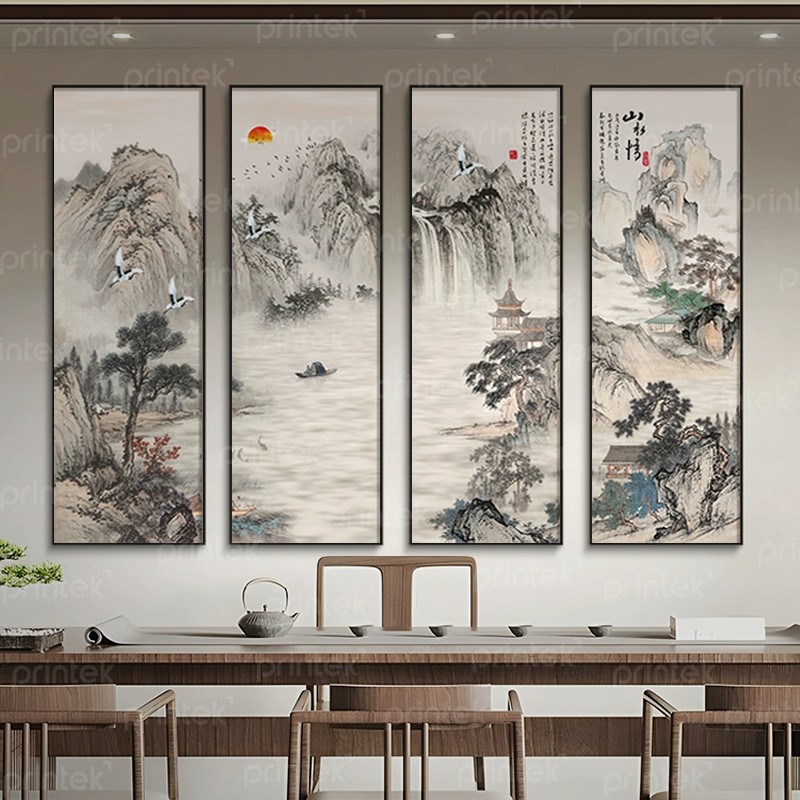 Bộ tranh tứ quý thuỷ mặc, in theo yêu cầu - TQ1011