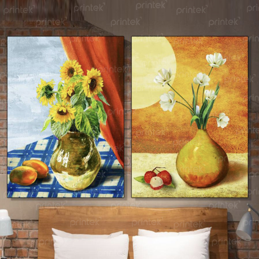 Bộ 2 tranh canvas tĩnh vật, đã có khung – AL2809158