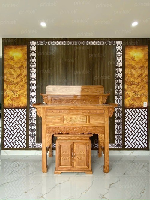 Tranh dán tường phòng thờ