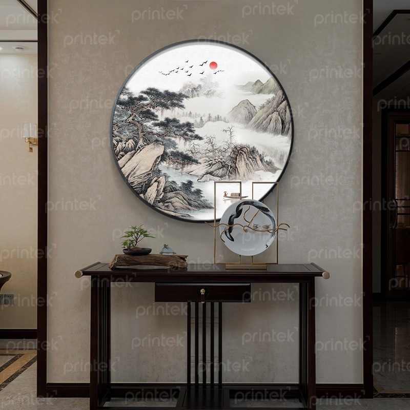 Tranh tròn thủy mặc - TT02145