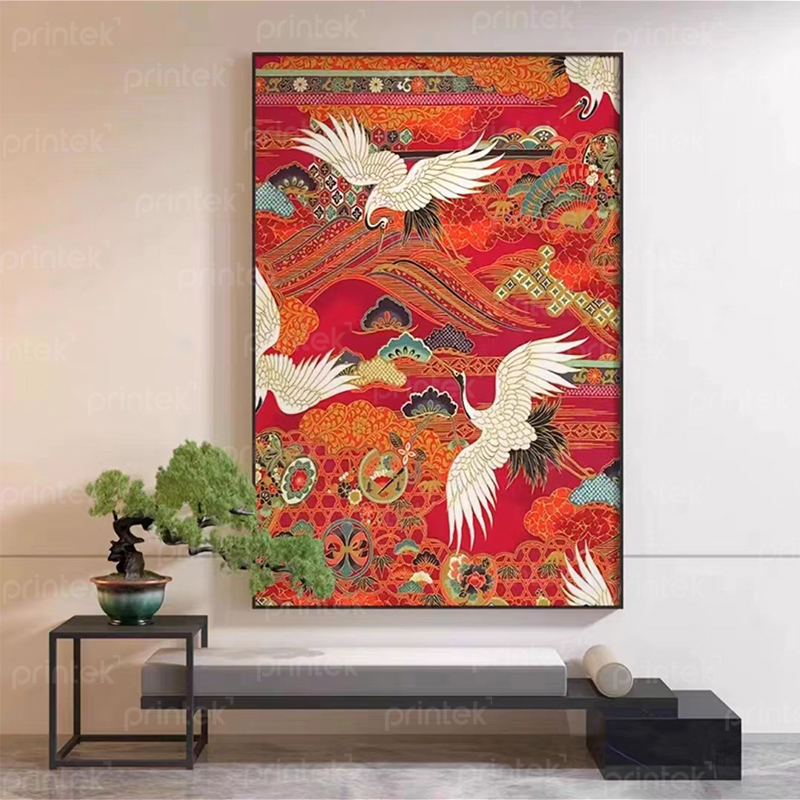 Tranh chim hạc treo tường phòng khách - PT1528
