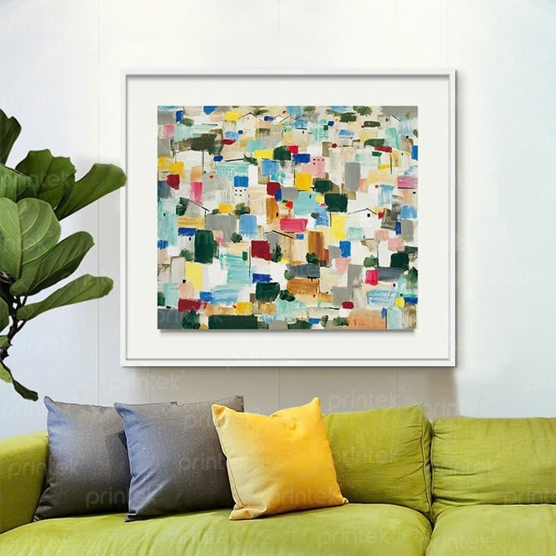 Tranh trừu tượng màu sắc, tranh treo tường canvas - TT9538
