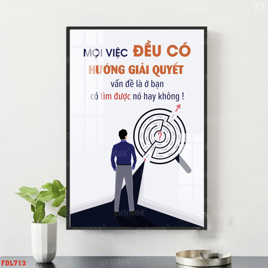 Tranh động lực văn phòng, tranh slogan - DL0328