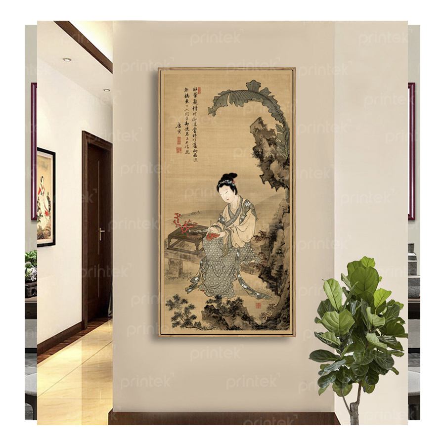 Tranh thiếu nữ Trung Hoa, đã có khung - CD2321