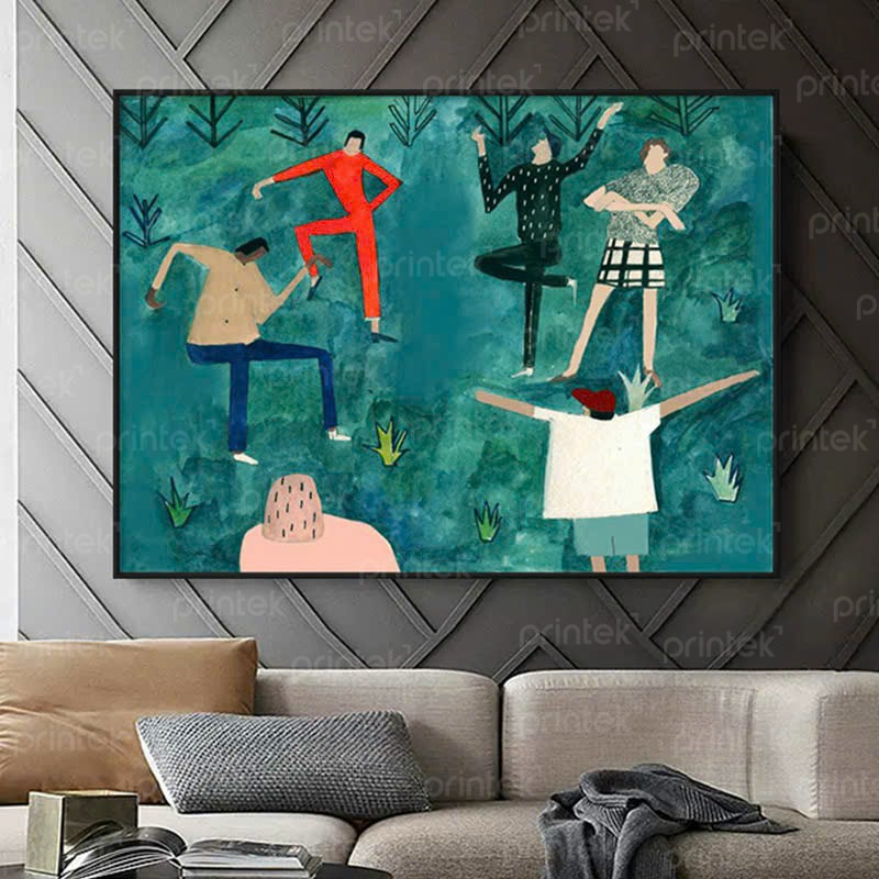 Tranh trừu tượng, tranh treo tường canvas - TT5317