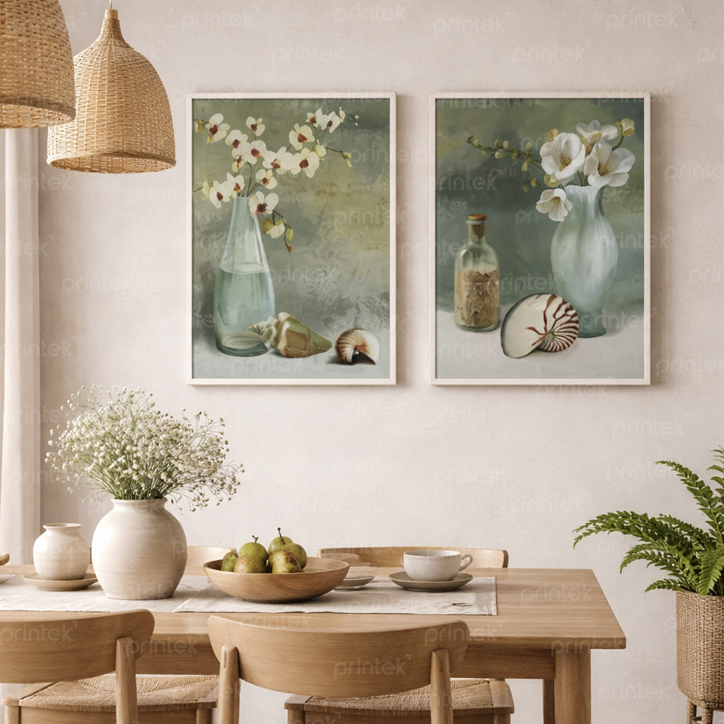 2 tranh canvas tĩnh vật đã có khung – DC187B
