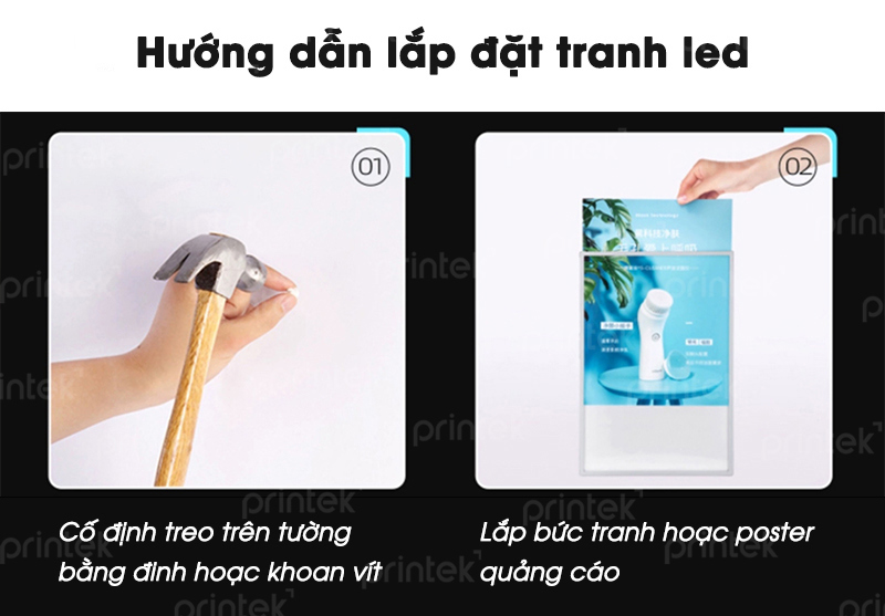 tranh điện siêu mỏng Menu led Poster led, tranh led, hộp đèn quảng cáo