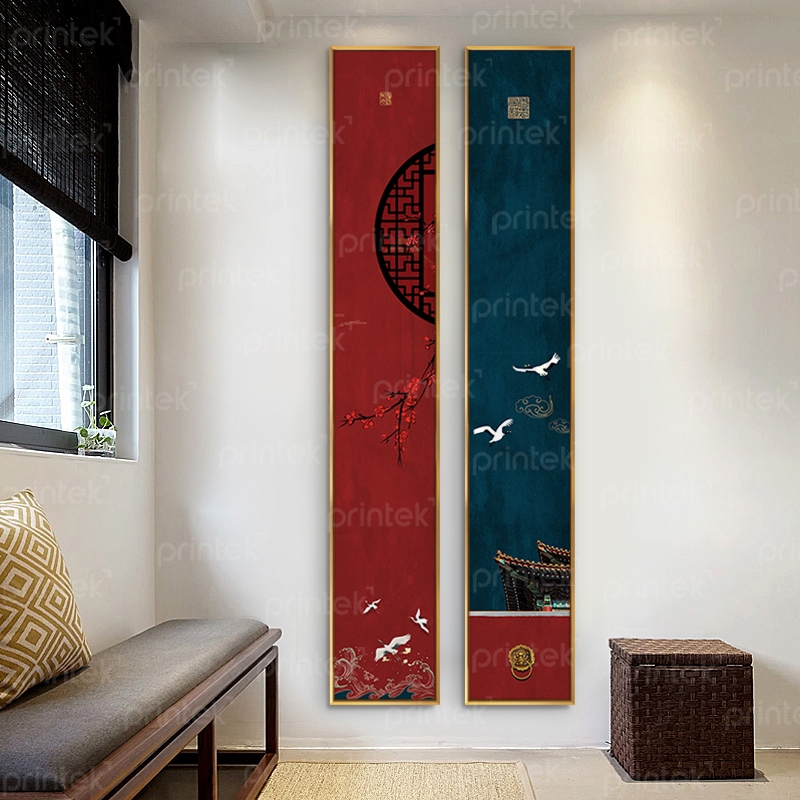 Bộ 2 tranh canvas decor phòng trà - PT16412