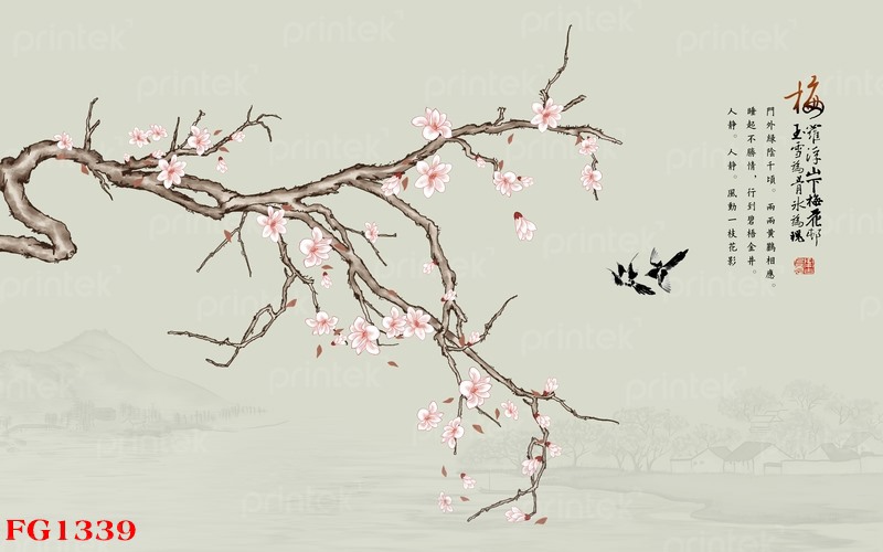 Tranh dán tường phong cách Indochine - FG1339