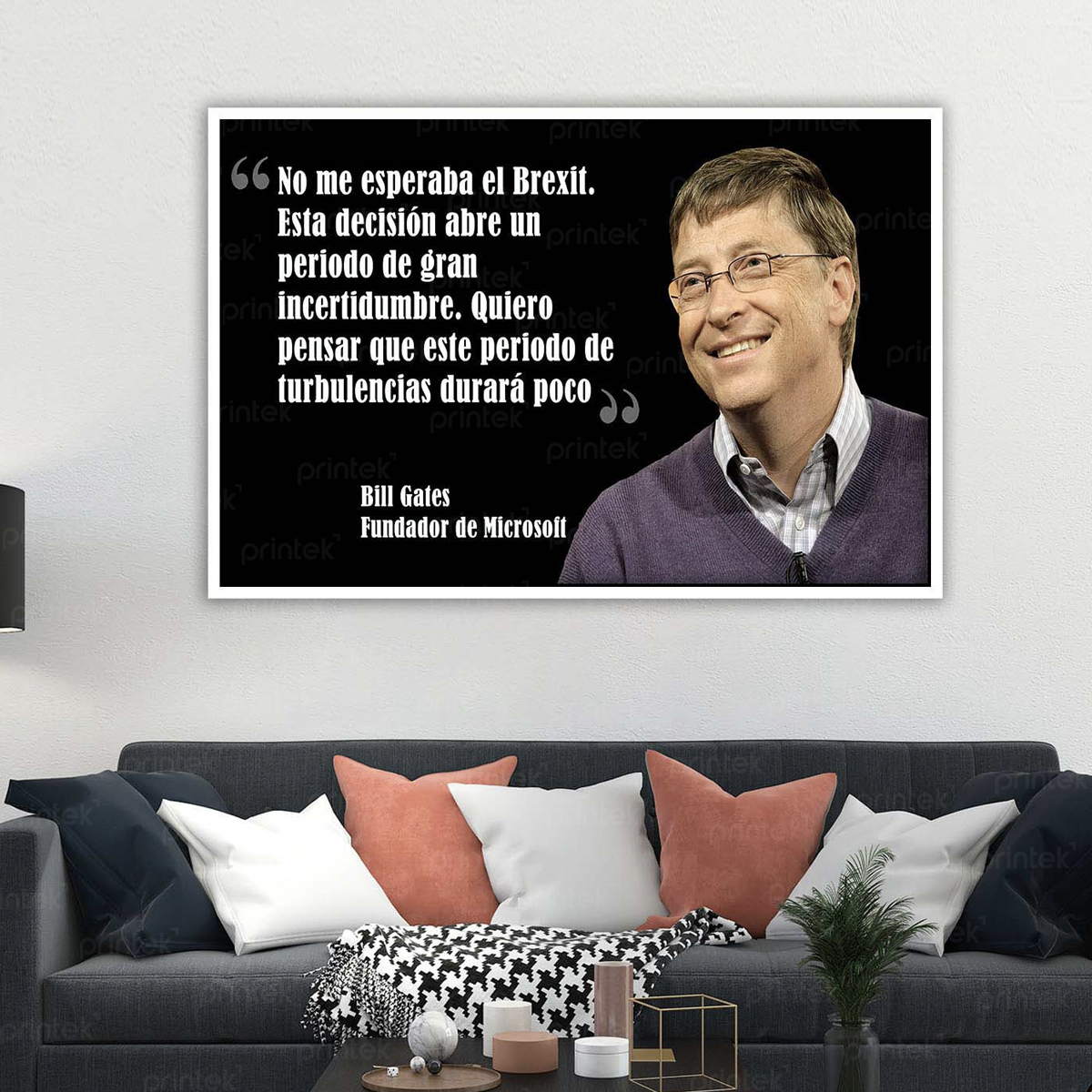 Tranh danh nhân Bill Gates, cỡ 40x60cm – DL220903