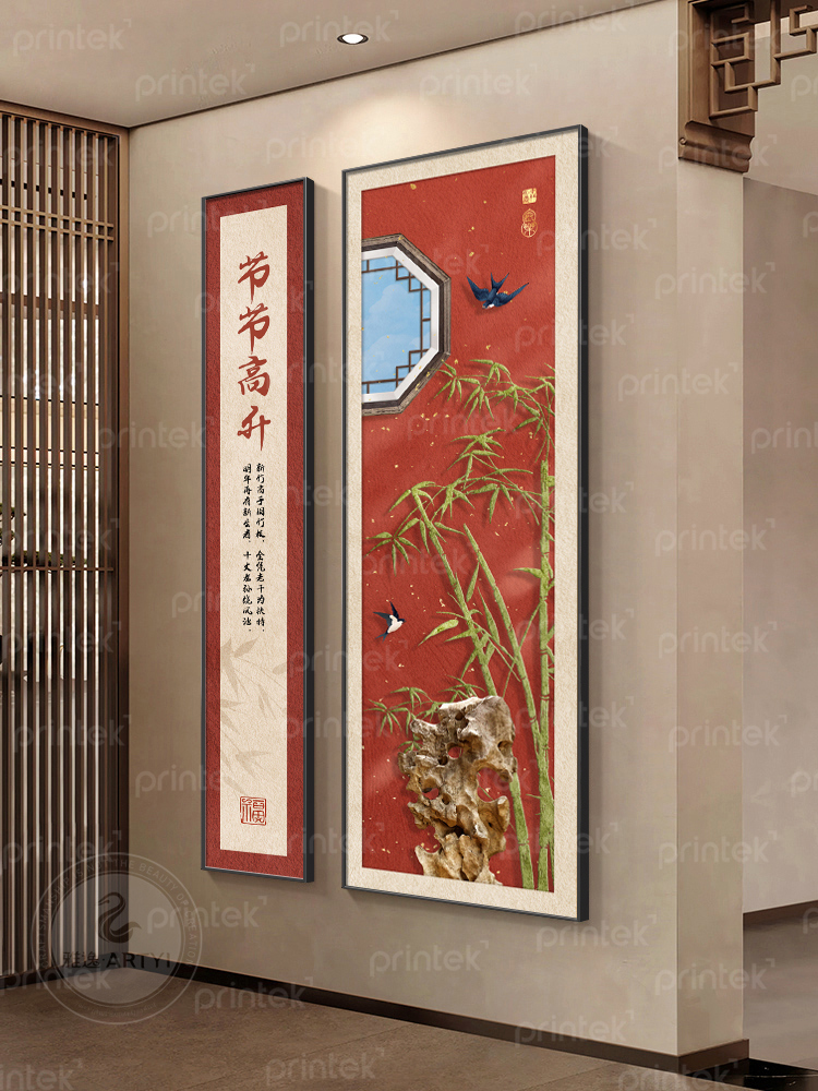 Tranh canvas decor phòng trà
