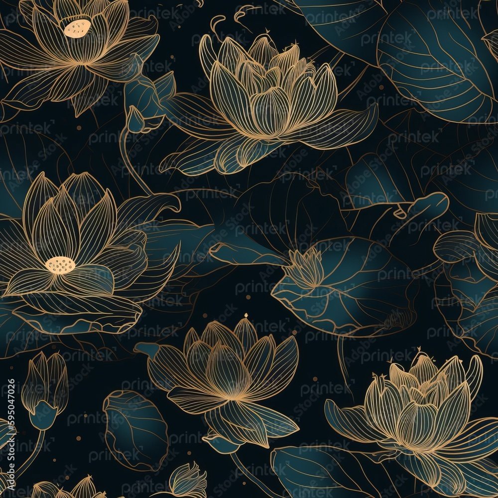 Tranh dán tường hoa sen - HS04970