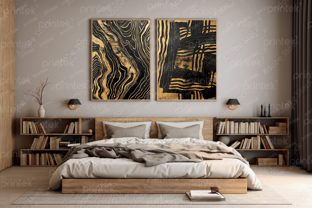 Bộ 2 tranh Canvas trừu tượng - TT78213