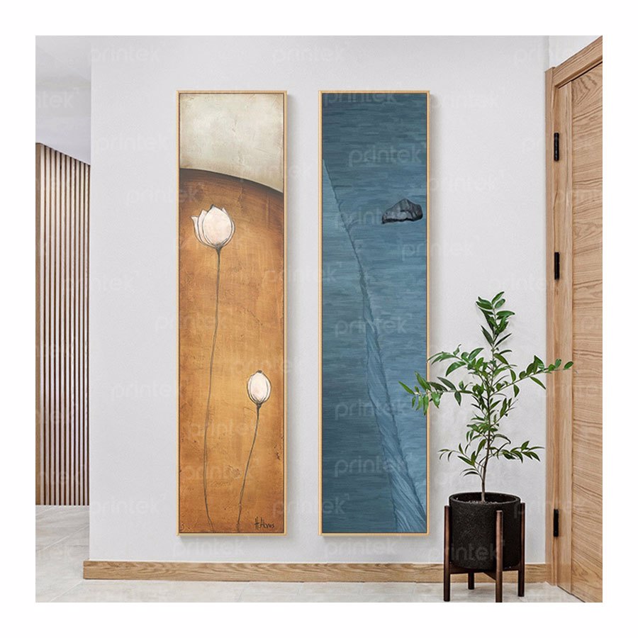 Tranh hoa sen, đã có khung - HS020