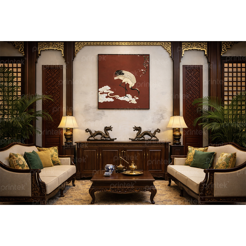 Tranh hạc phong cách indochine - PC1622