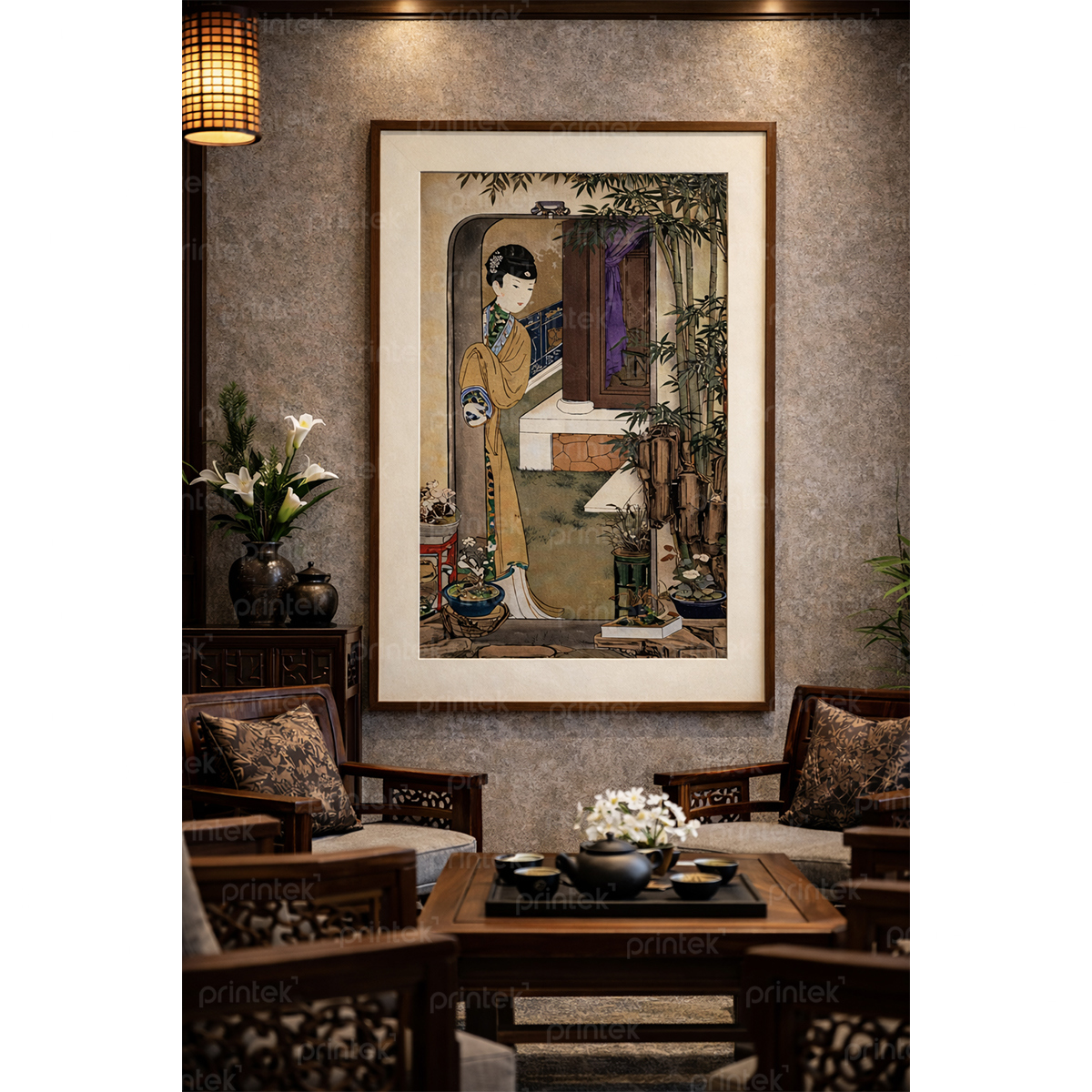 Tranh thiếu nữ Trung Hoa, đã có khung - CD2318