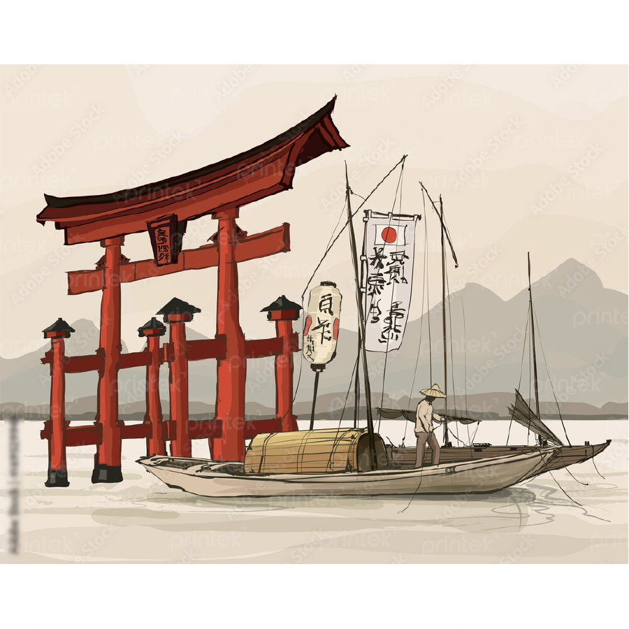 Tranh Cổng Trời Torii trang trí nhà hàng Nhật Bản - ADB1383