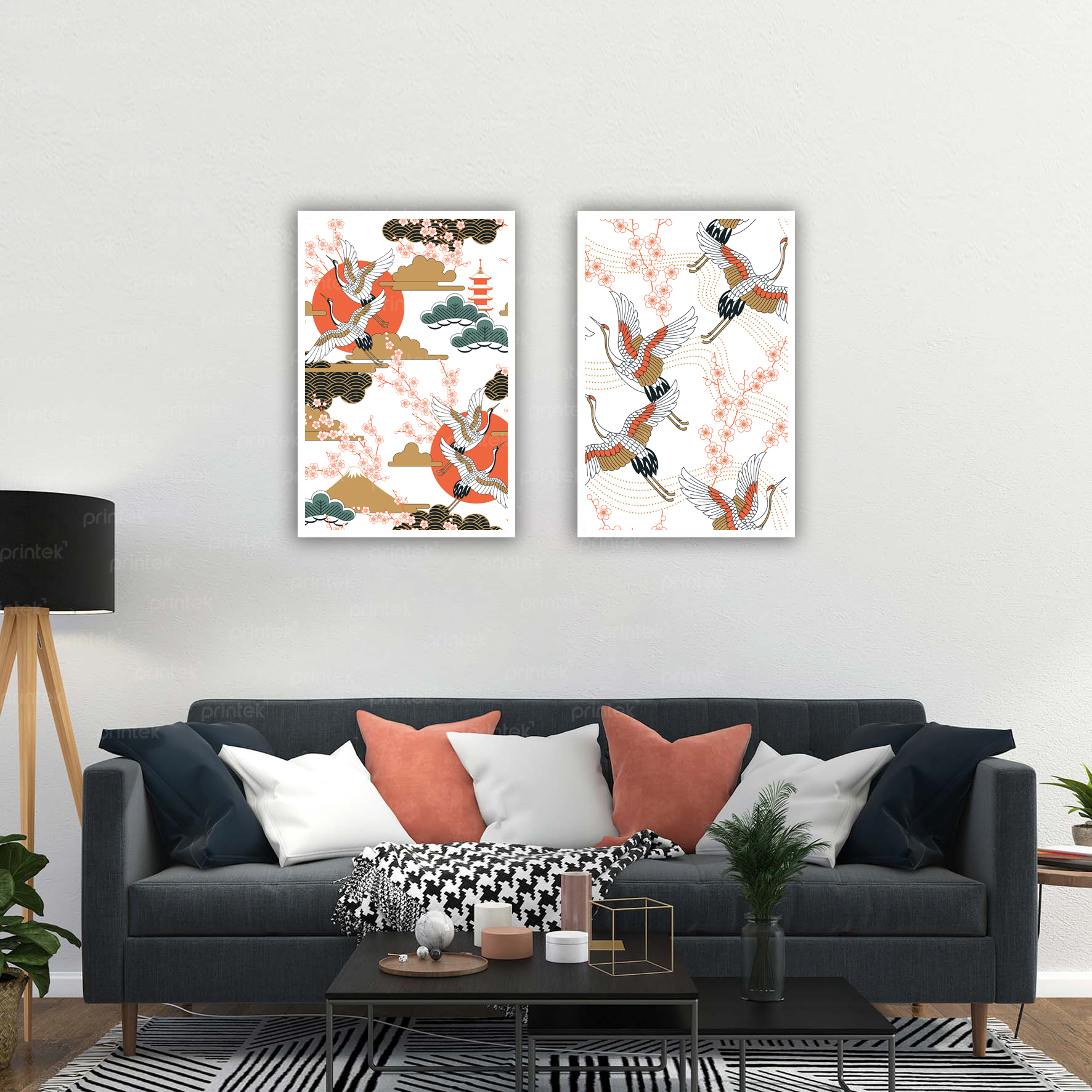 Tranh canvas trừu tượng, đã có khung - ST220943