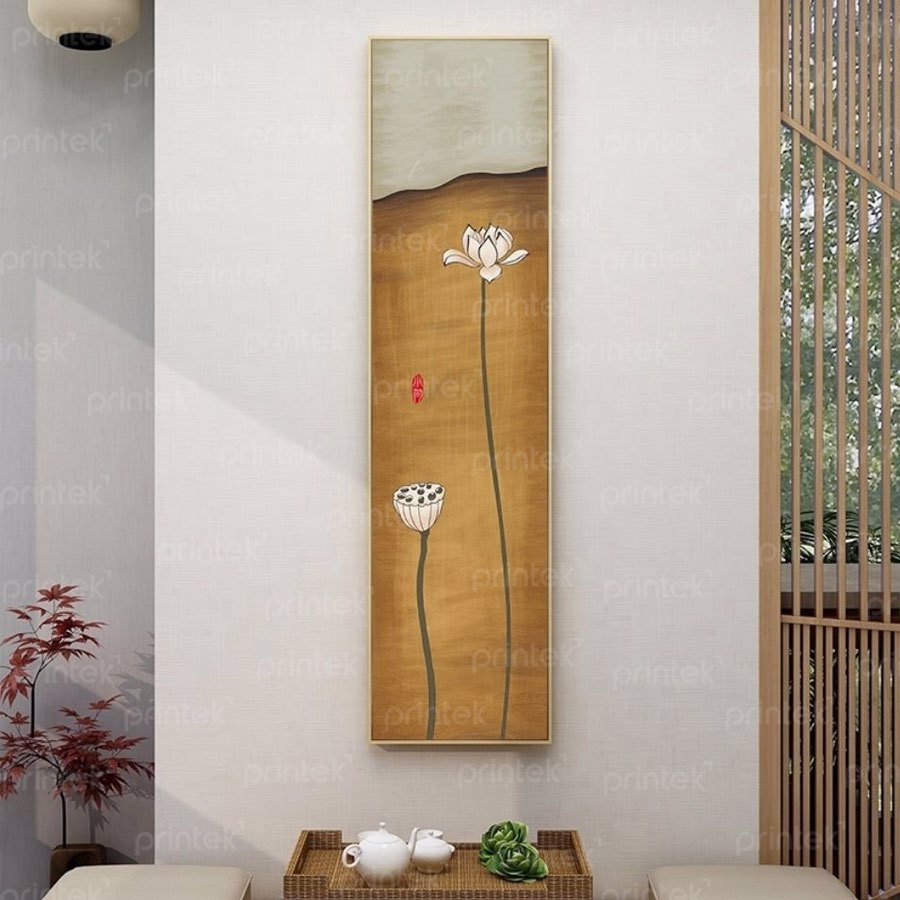 Tranh hoa sen, đã có khung - HS024