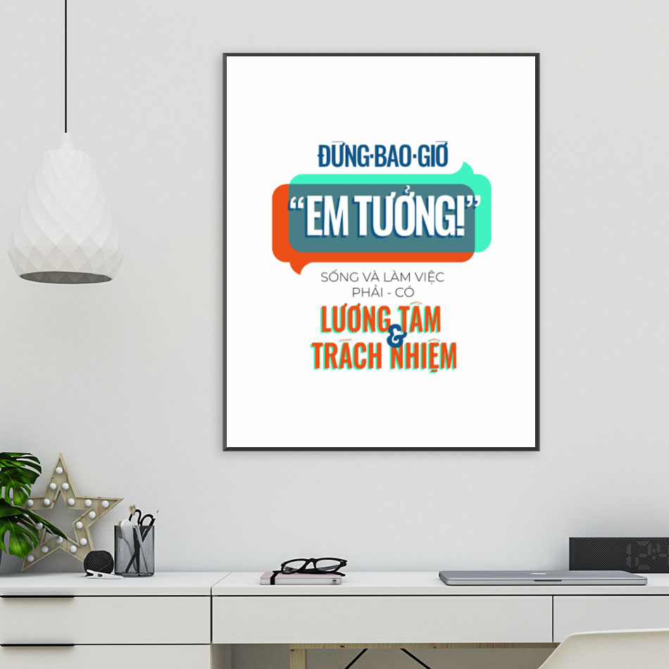 Tranh động lực văn phòng, cỡ 40x60cm - SL25