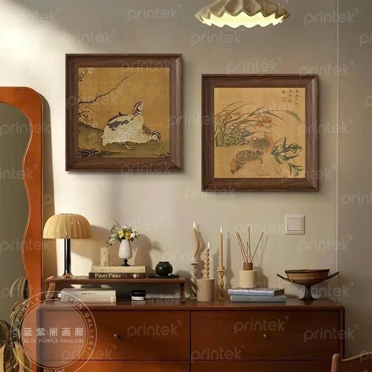 Bộ 2 tranh thủy mặc , trang trí phòng trà , phòng khách - TM246878