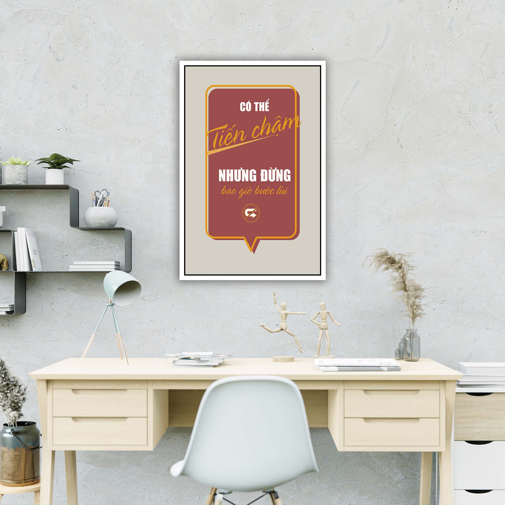 Tranh động lực văn phòng, cỡ 40x60cm – DL001-150
