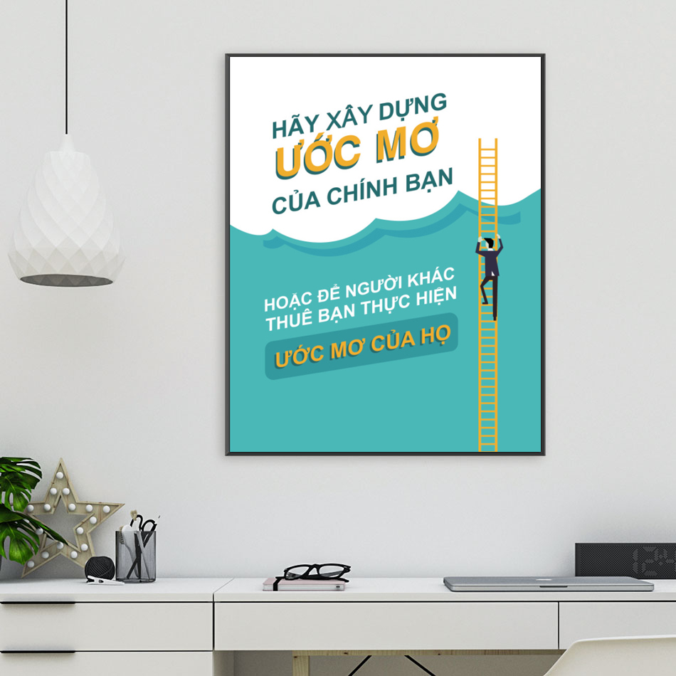 Tranh động lực, tranh slogan, in theo yêu cầu - SL24