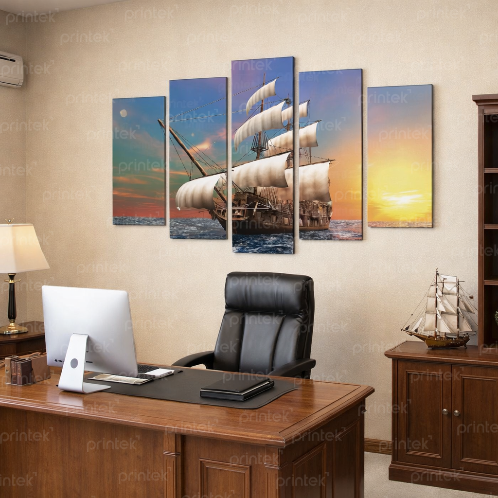 Bộ 5 tranh canvas Thuận buồm xuôi gió - TB6586