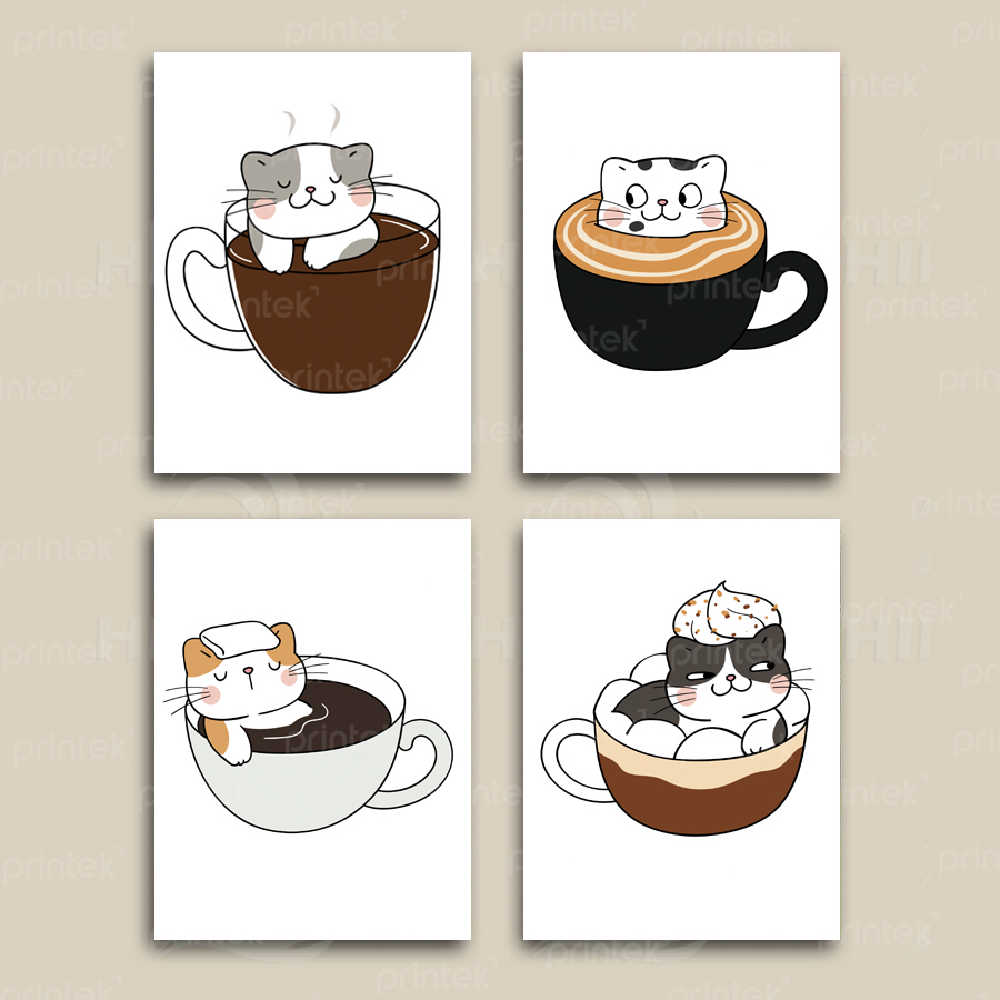 Tranh trang trí quán cafe, đã có khung - ST220956