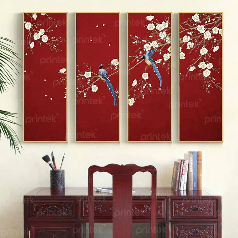 Tranh tứ quý mùa xuân, tranh phòng trà - TQ6014