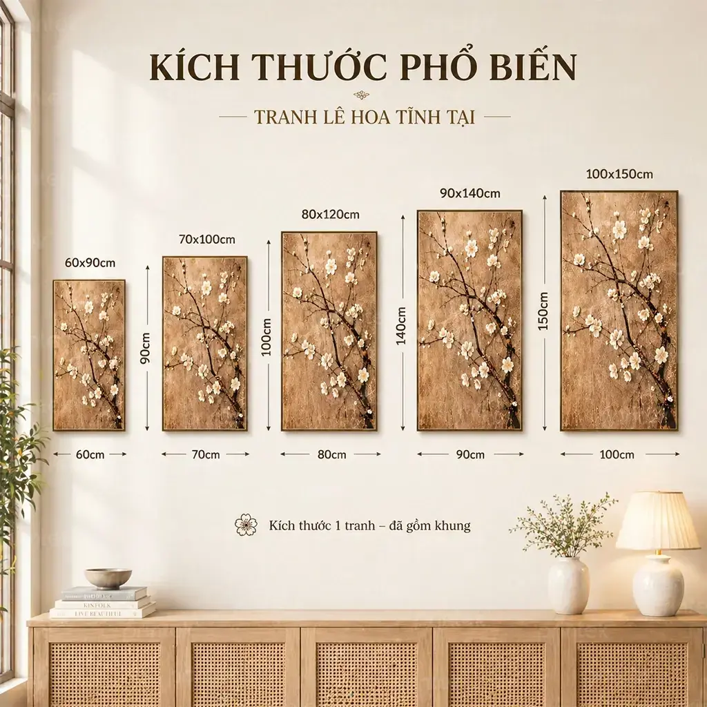 Kích thước tranh phong cảnh