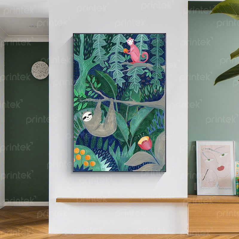 Tranh phong cách Mughal Ấn Độ, tranh treo tường canvas - TT5547