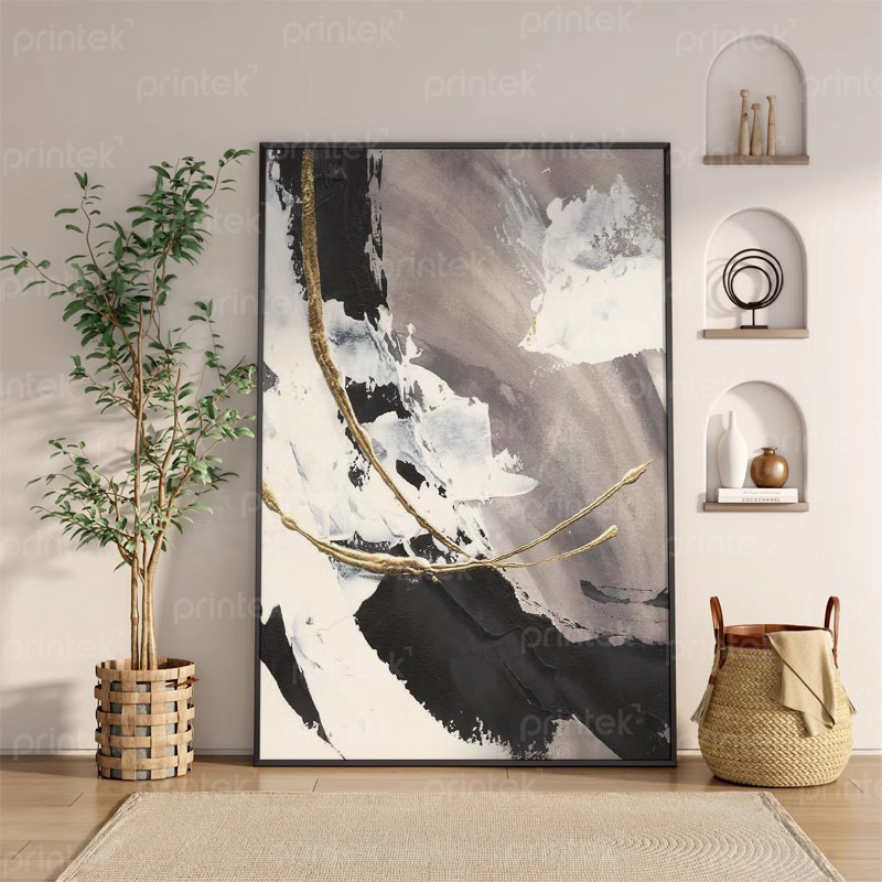 Tranh trừu tượng tối giản phong cách Wabi Sabi - TT0953