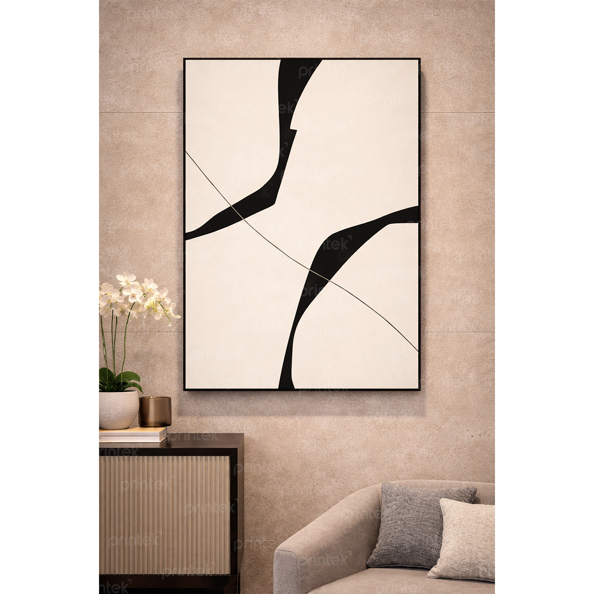 Tranh trừu tượng tối giản, tranh Wabi Sabi - TT0112